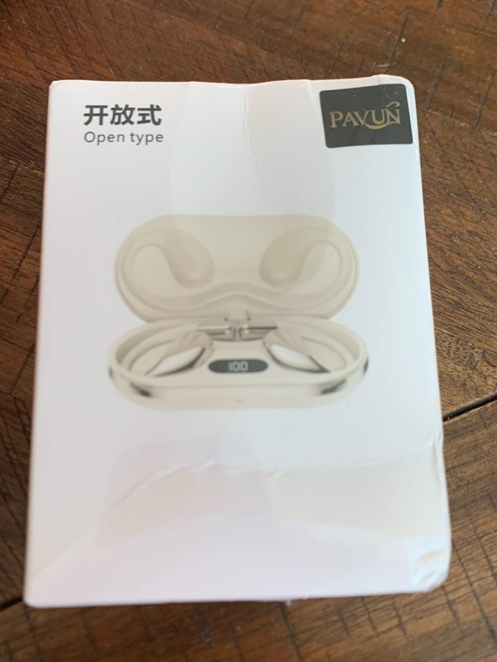 Open-Type True Wireless Earbuds in Cream with Charging Case